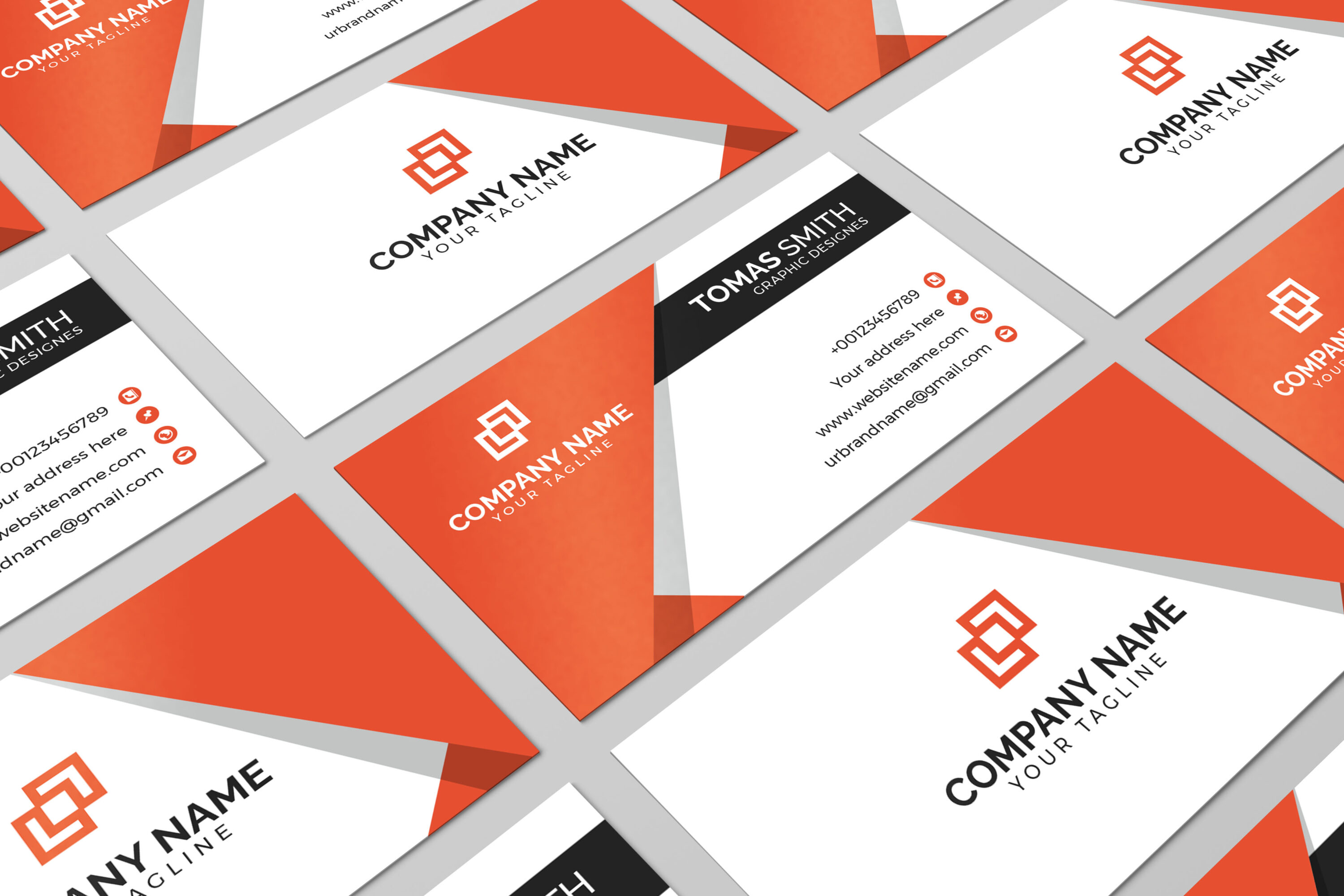 business card and visiting card design for print ready for 6 4