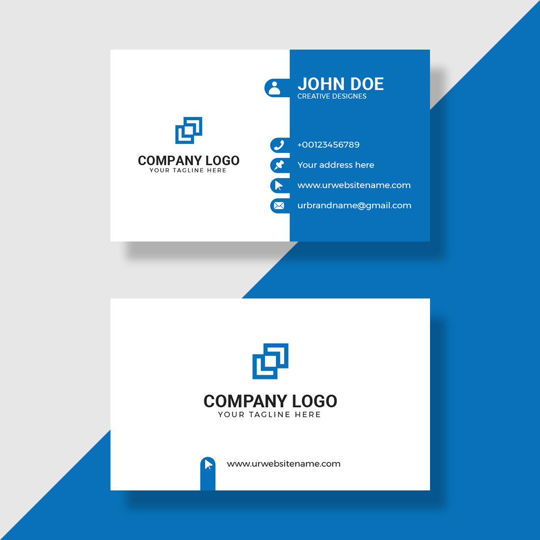 business card template double sided design 2