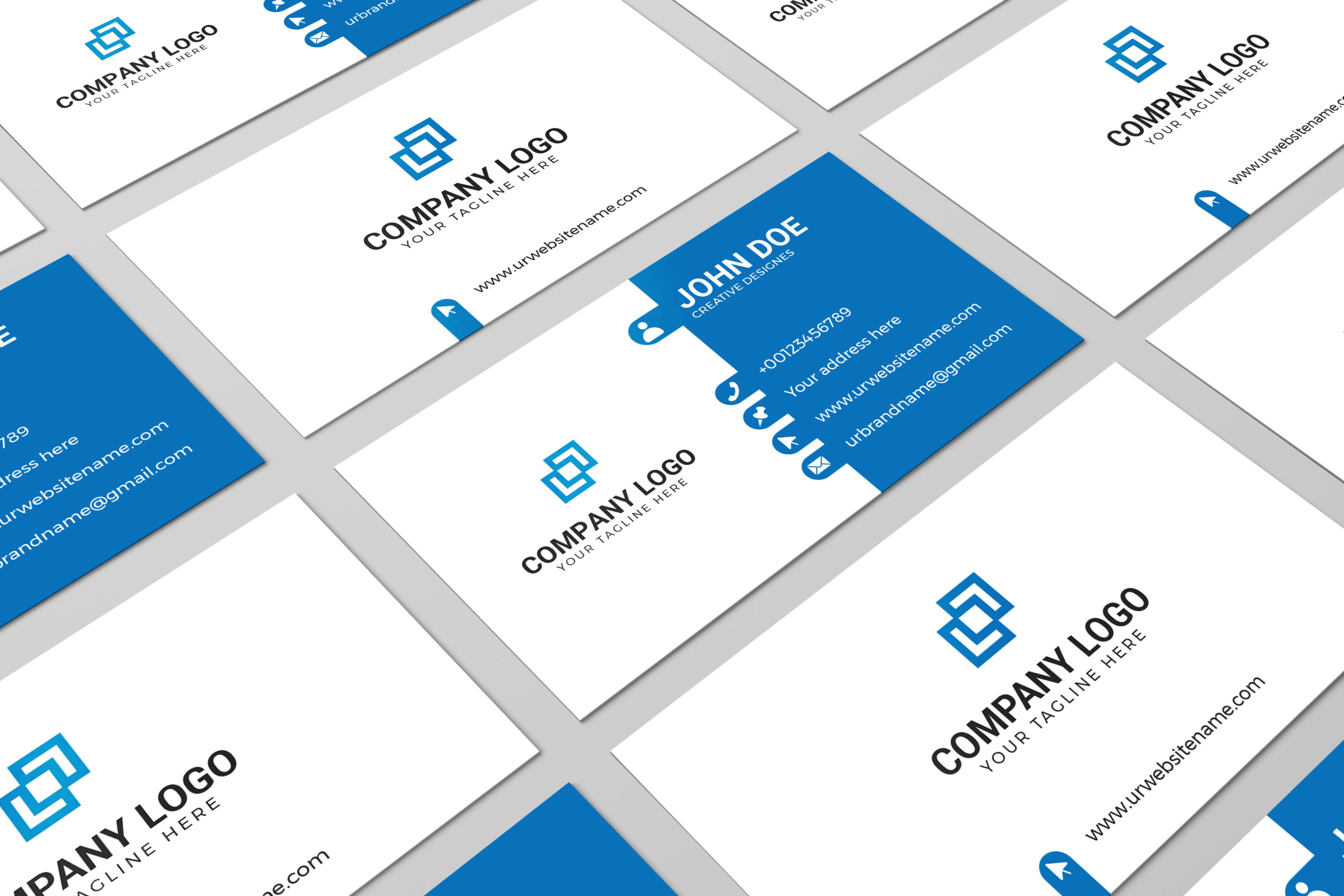 business card template double sided design 3