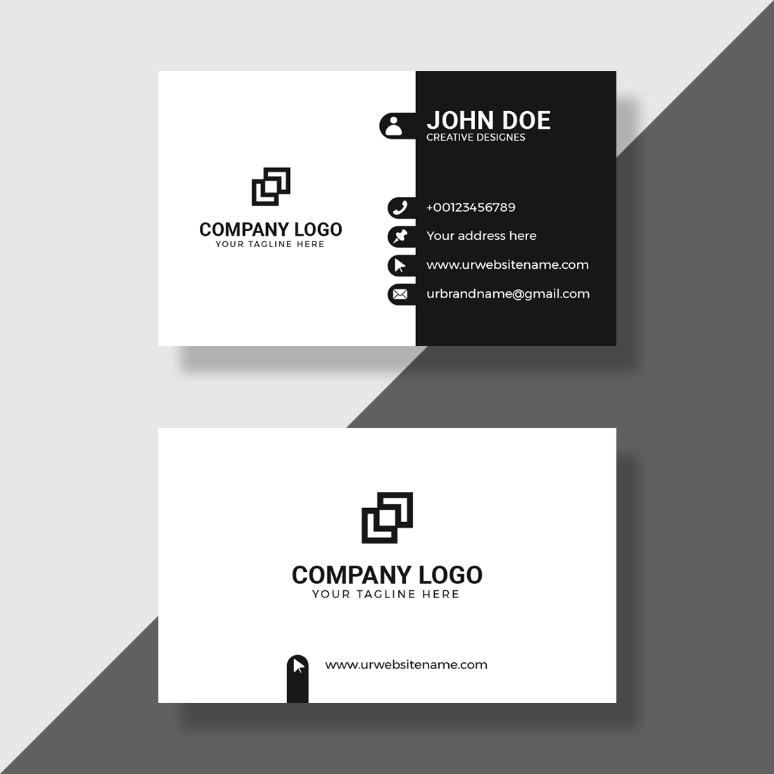 business card template double sided design 7 1