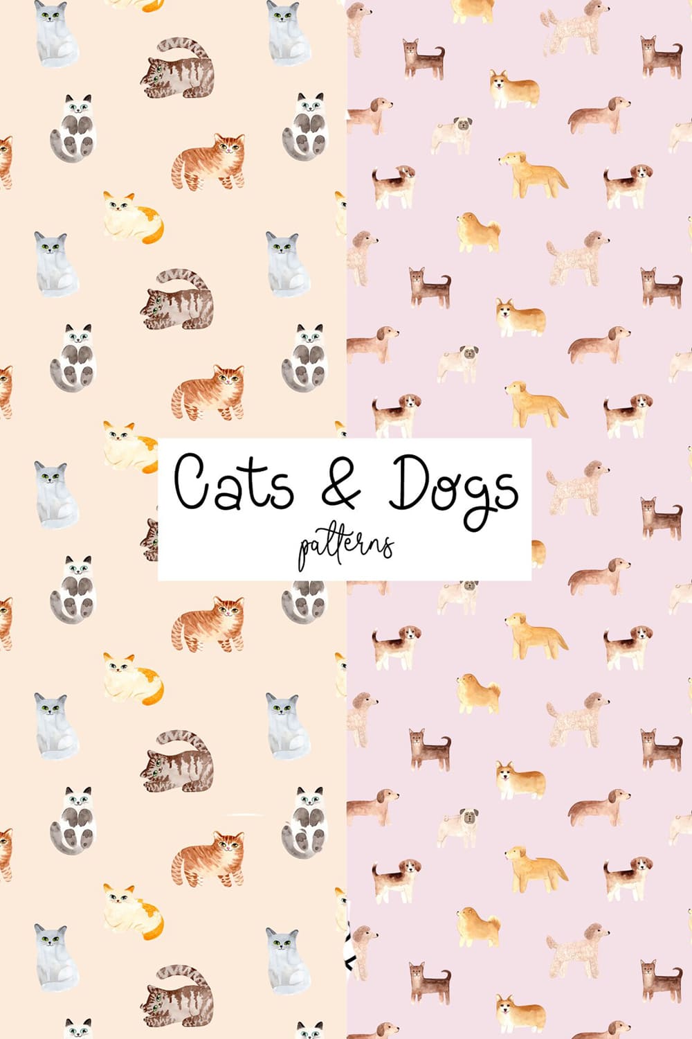 Cats and Dogs Patterns.
