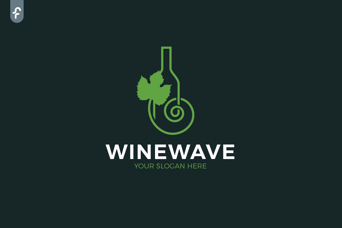The main image preview of Wine Wave Logo.