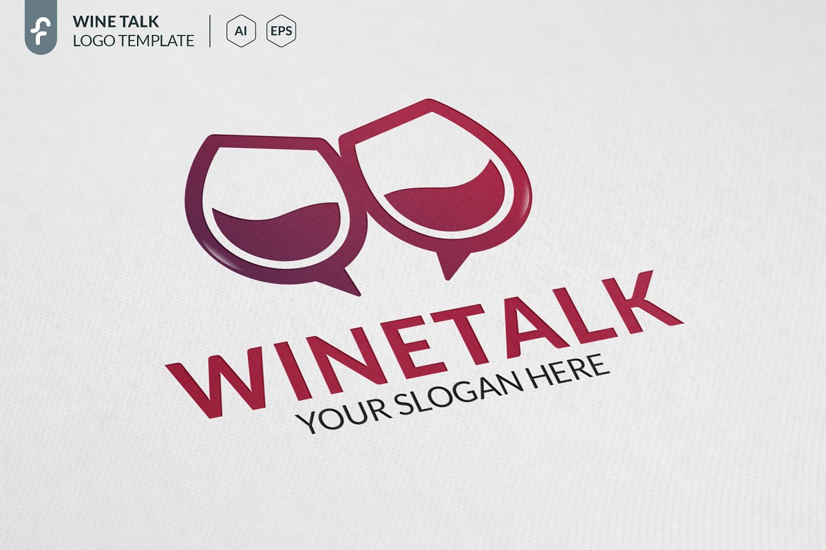 The main image preview of Wine Talk Logo.