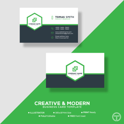 colorful business card vector template design 1