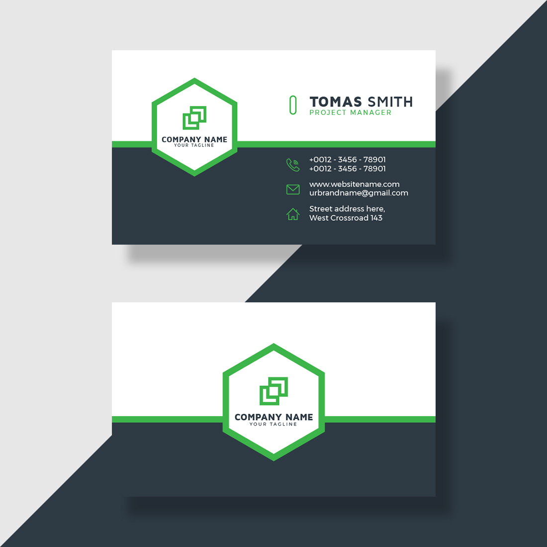 colorful business card vector template design 3