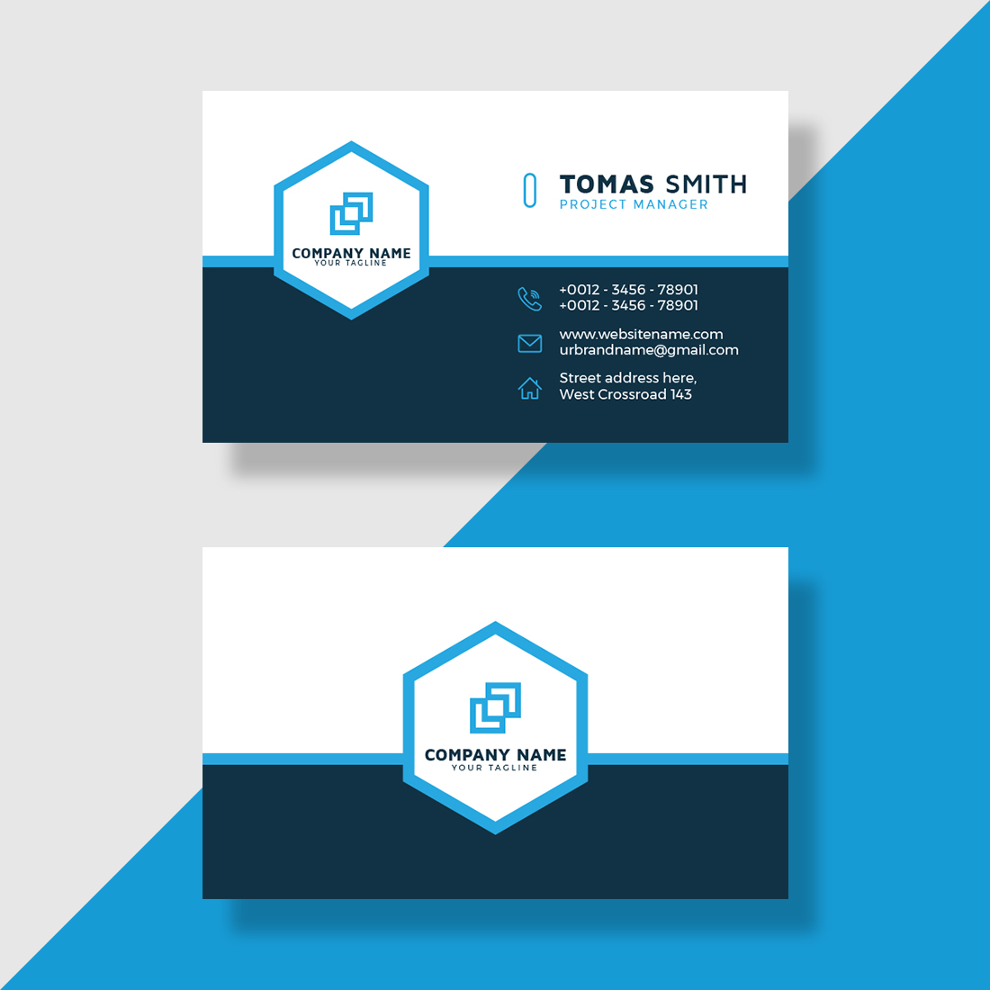 colorful business card vector template design 4 1