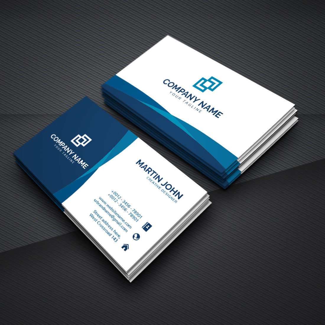 colorful professional minimal business card design 3 1
