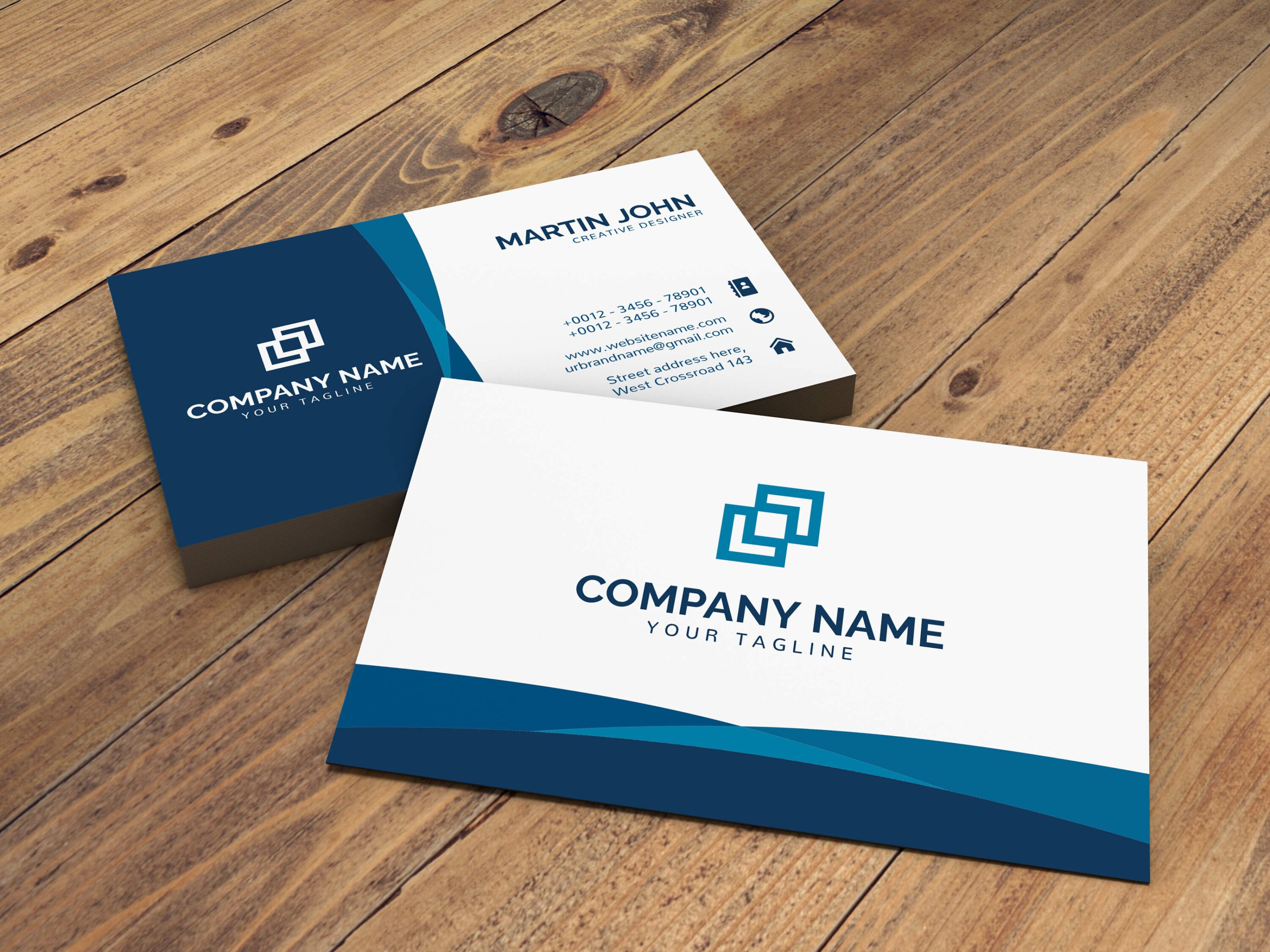colorful professional minimal business card design 4
