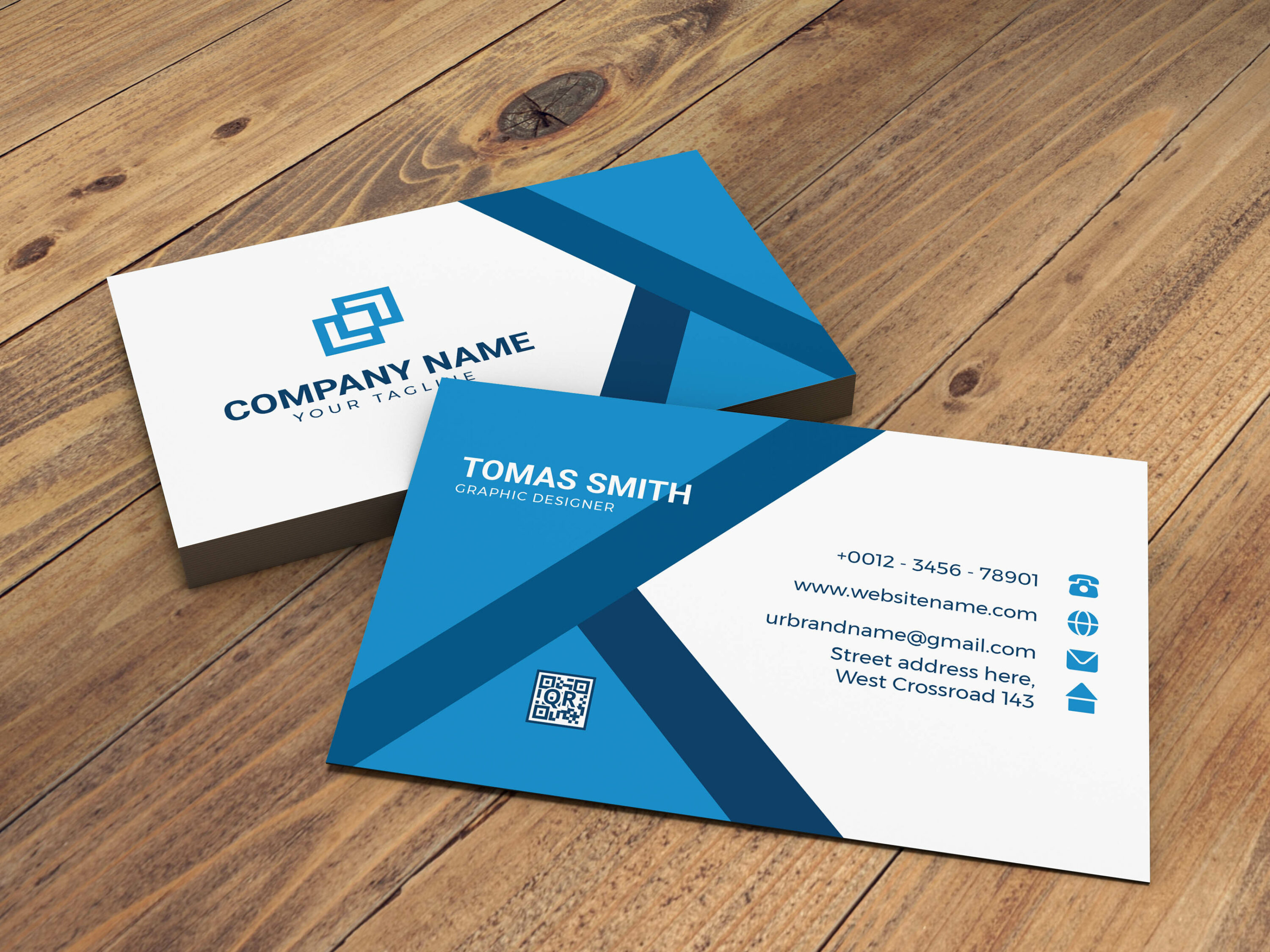 colorful simple minimal business card templates 4