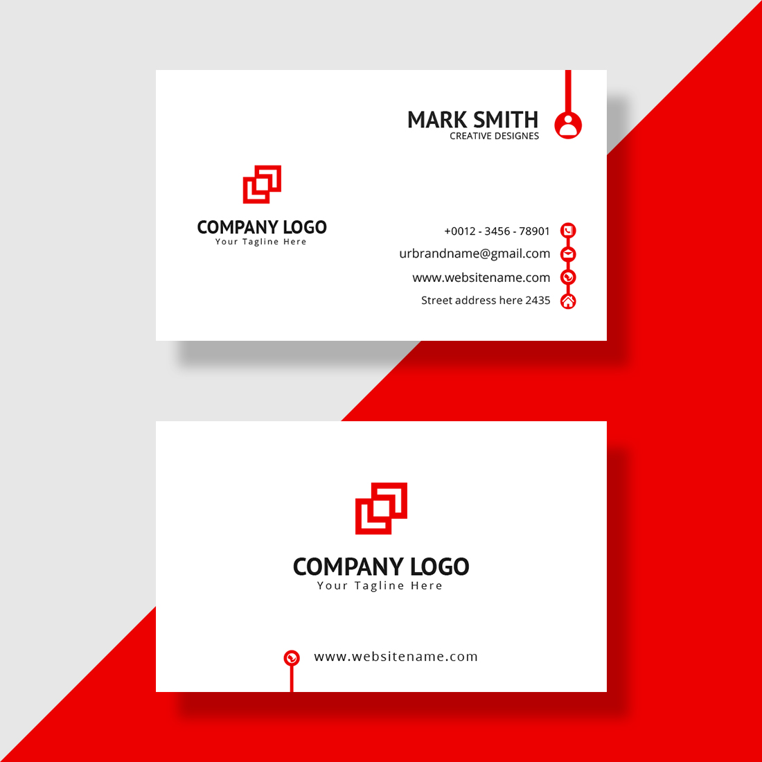 creative and simple business card design template 2