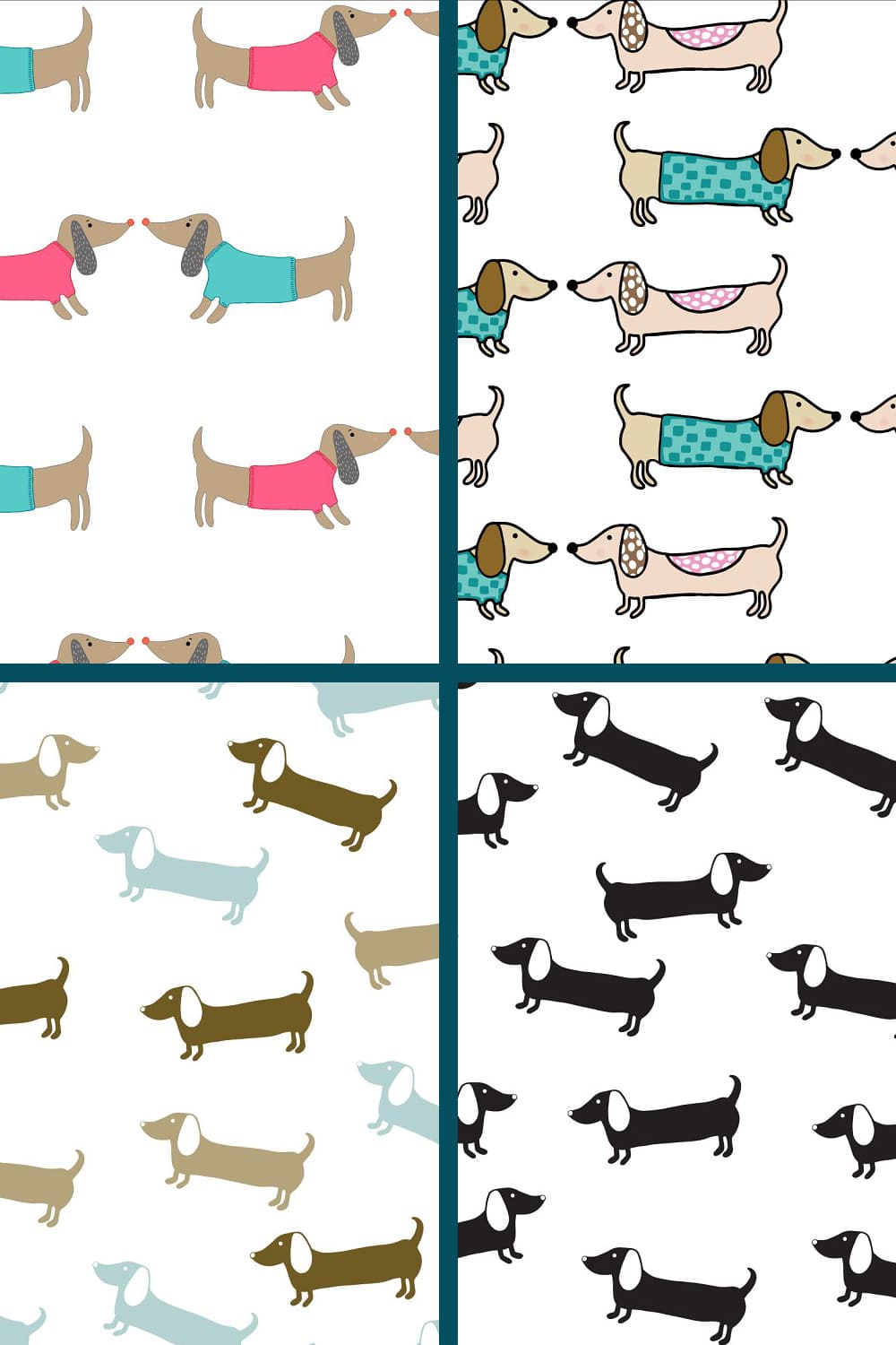 dachshund patterns and illustrations 1000h1500 02