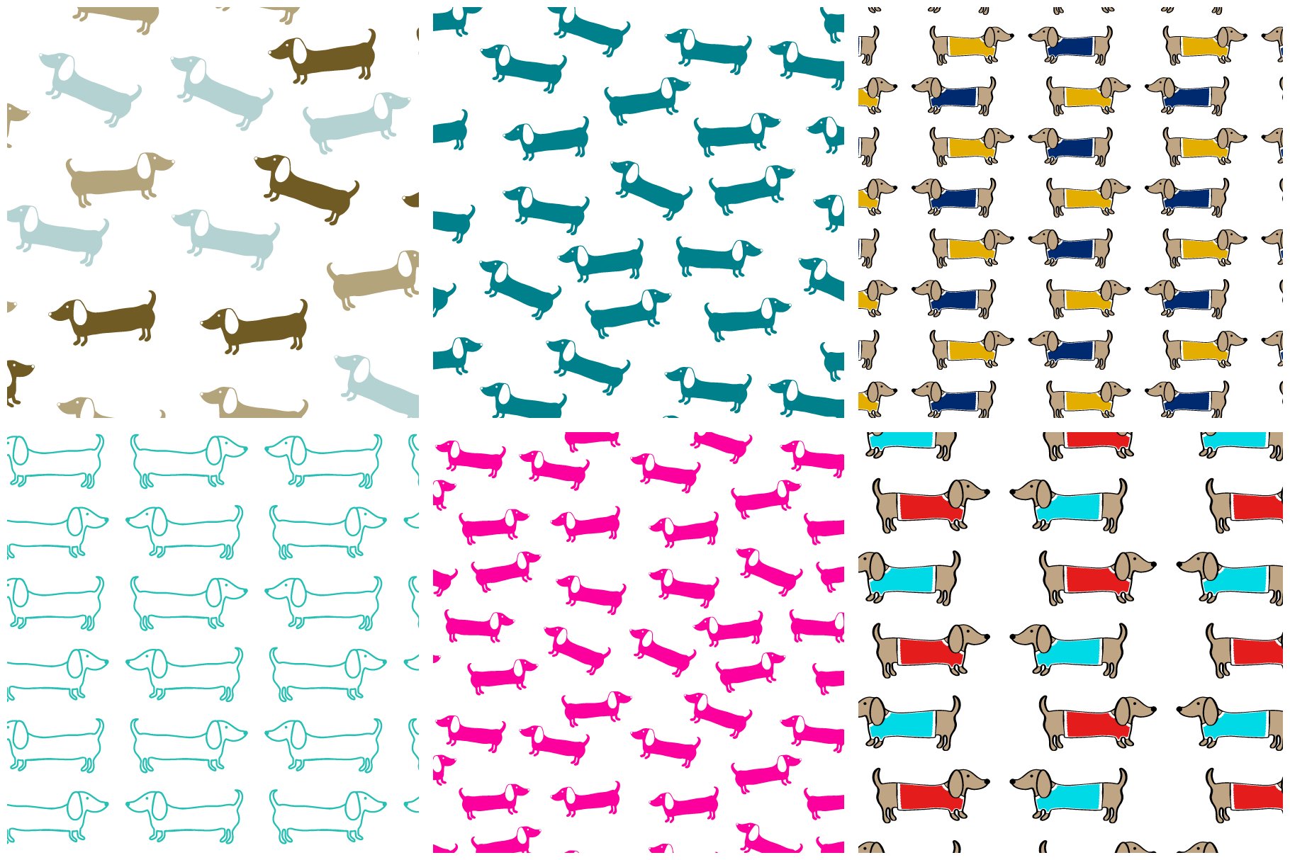 Dachshund Patterns and Illustrations.