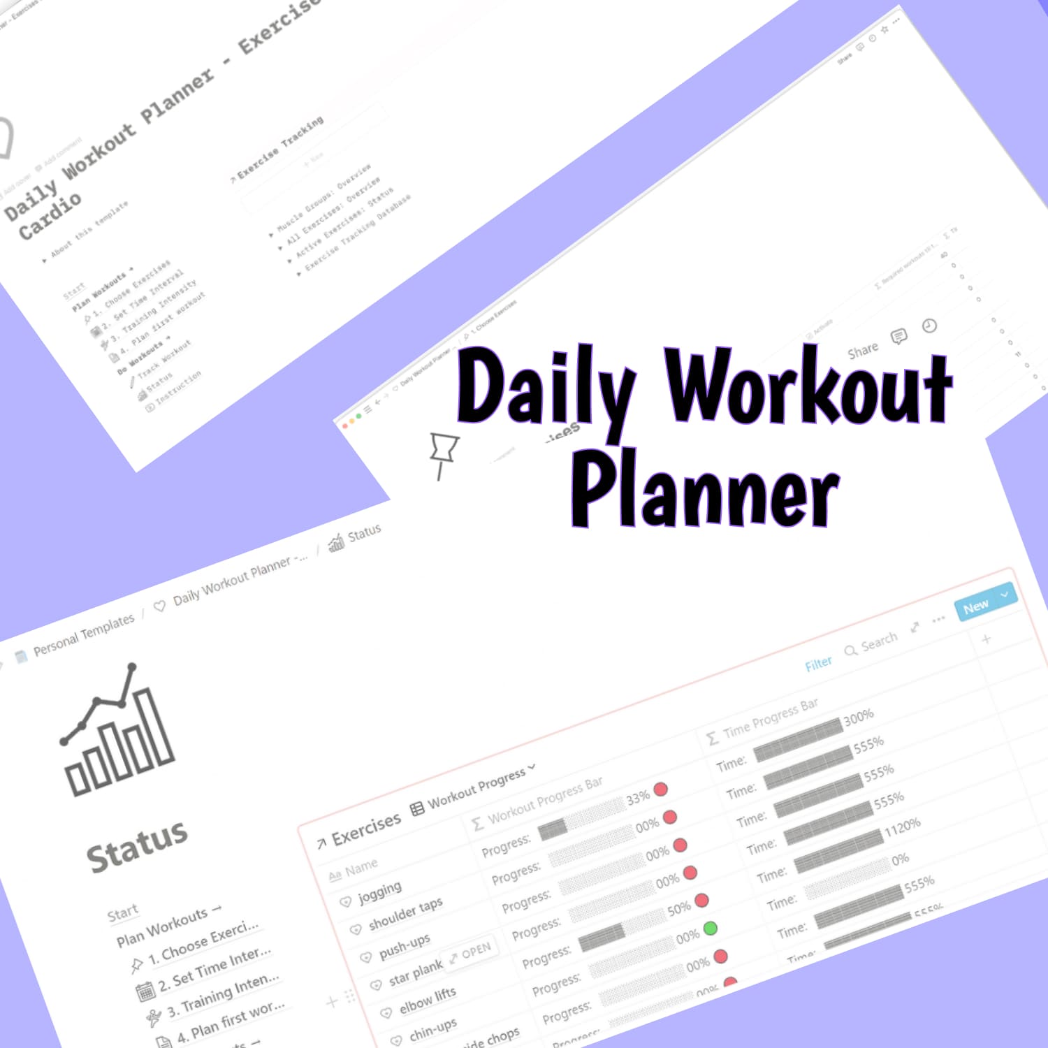 Daily Workout Planner In Notion.