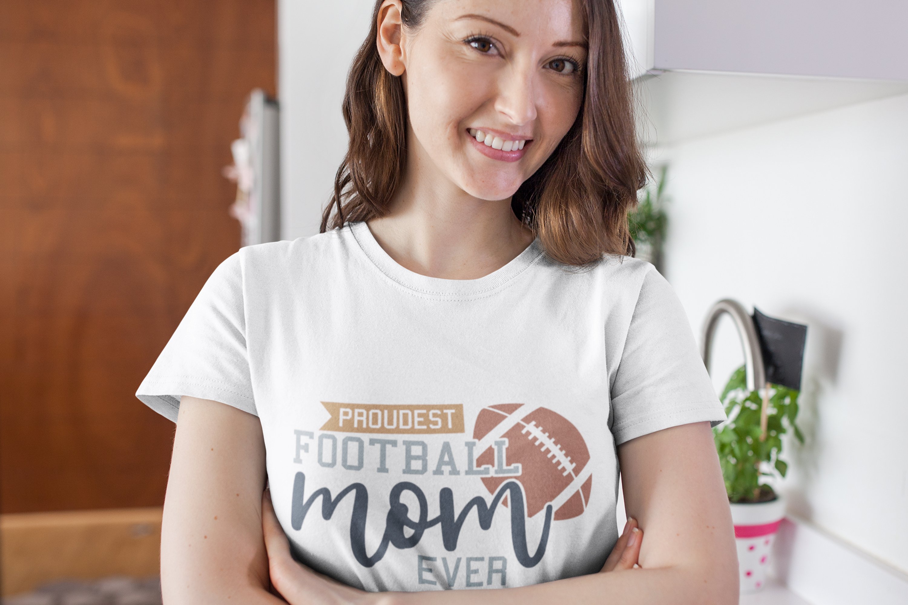 Glitter Football Shirt, Biggest Fan Shirt, Football Mom T-Shirt