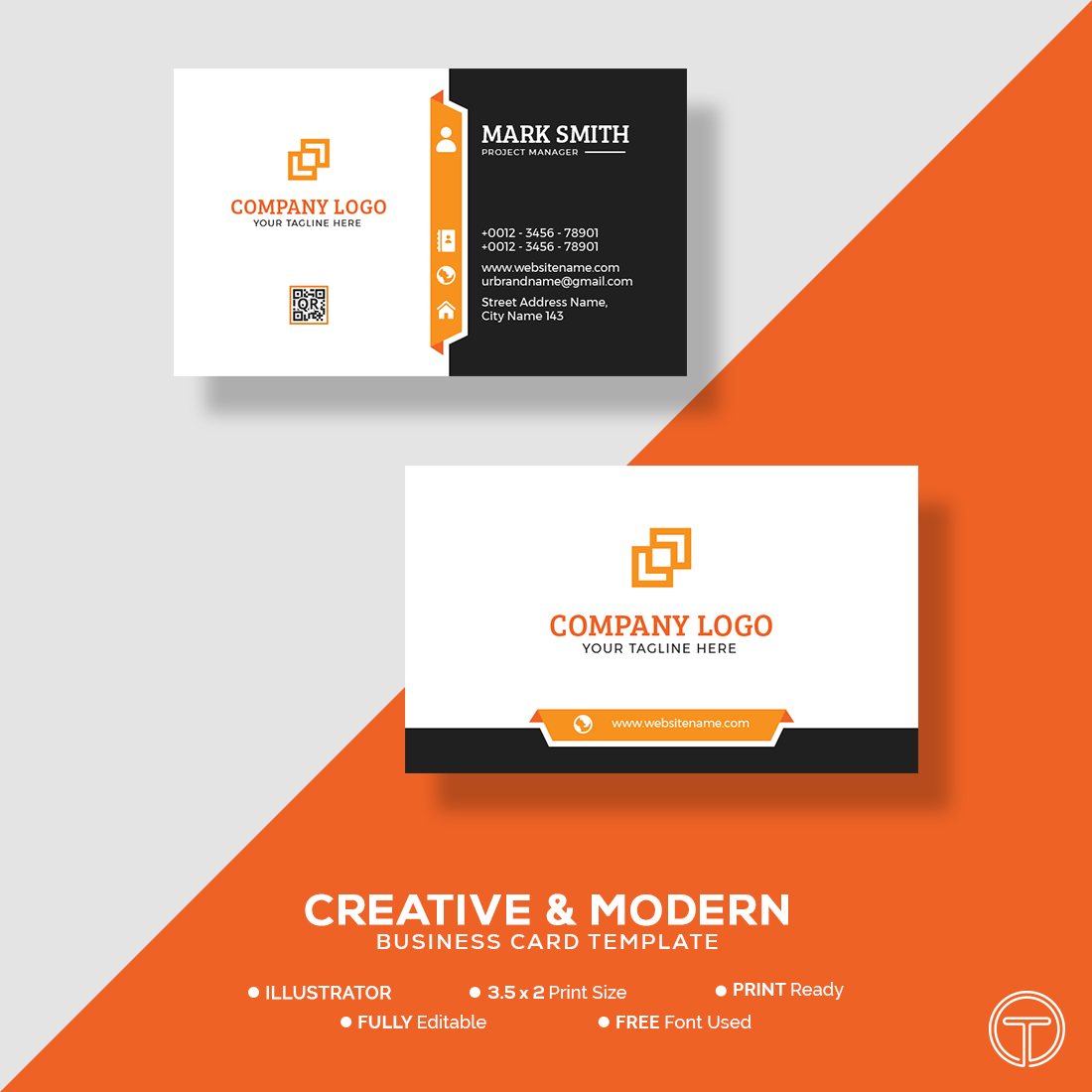 easy customizable and editable business card template 1