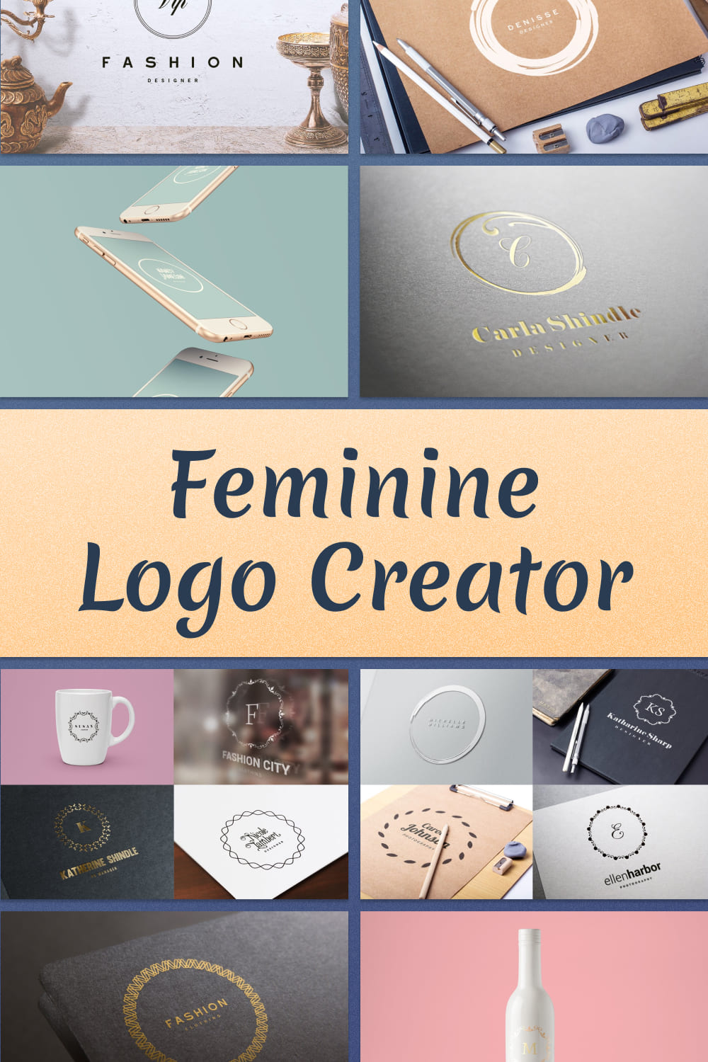 Feminine Logo Creator - Pinterest Image Preview.