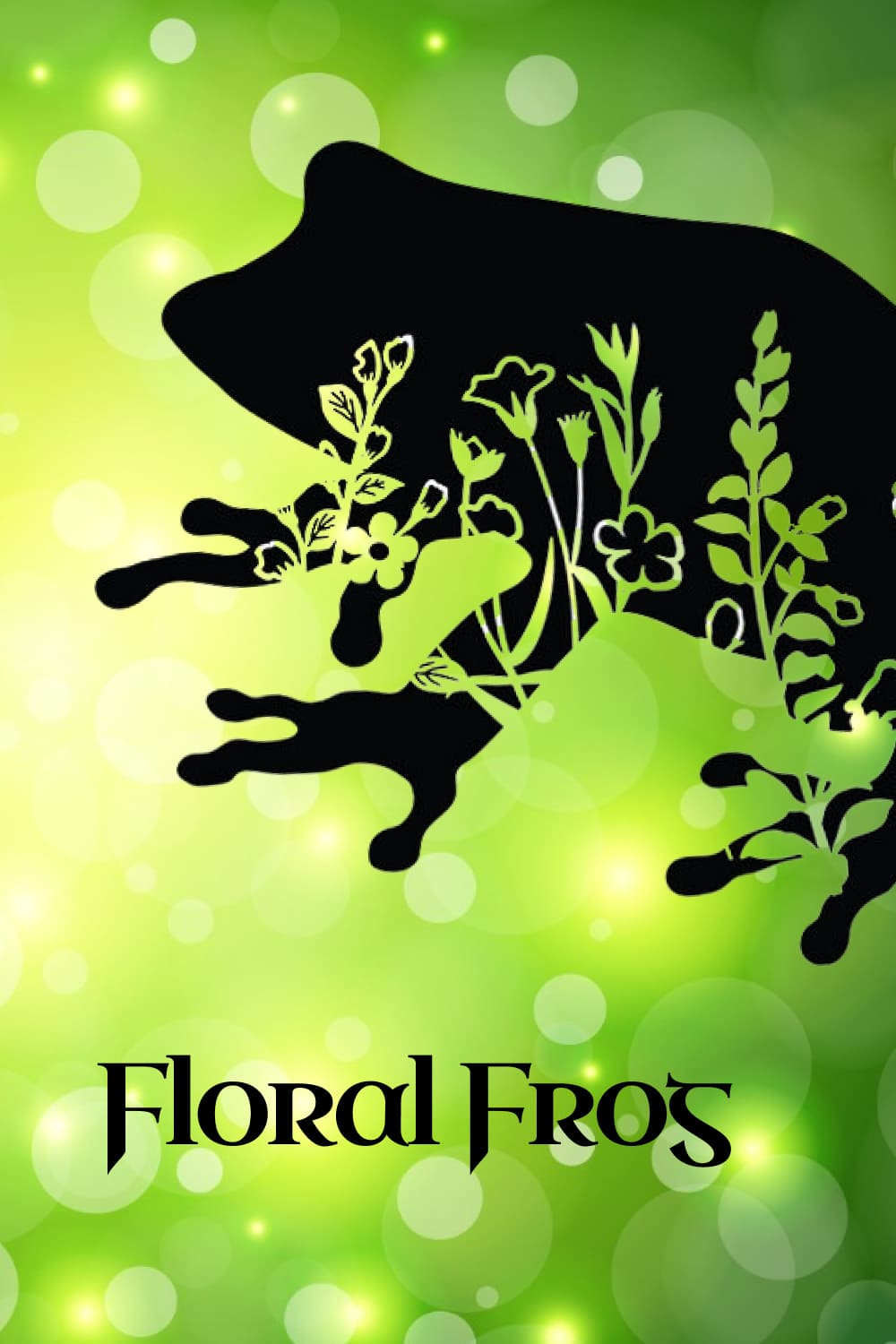 Floral Frog SVG Flowers Frog Clipart - Pinterest Image Preview.