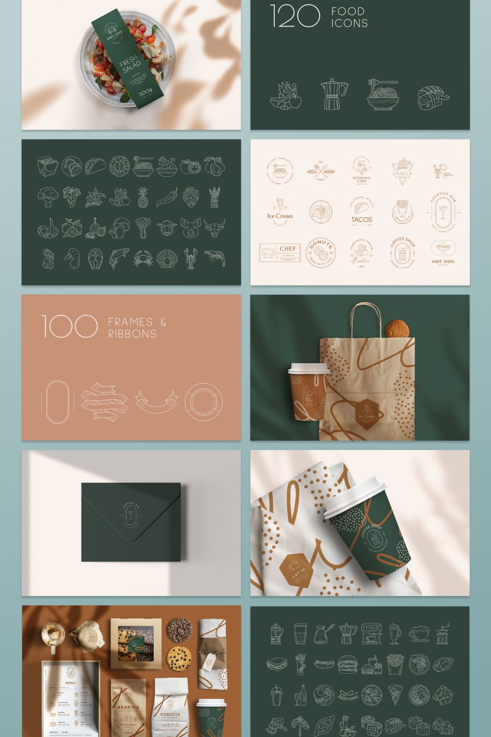 Carefully handcrafted icons and logo templates.