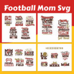 Football Mom SVG Shirt in SVG, DXF, PNG, EPS, JPG.