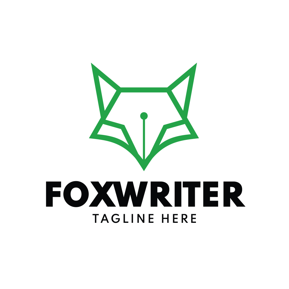 fox writer logo template design 03