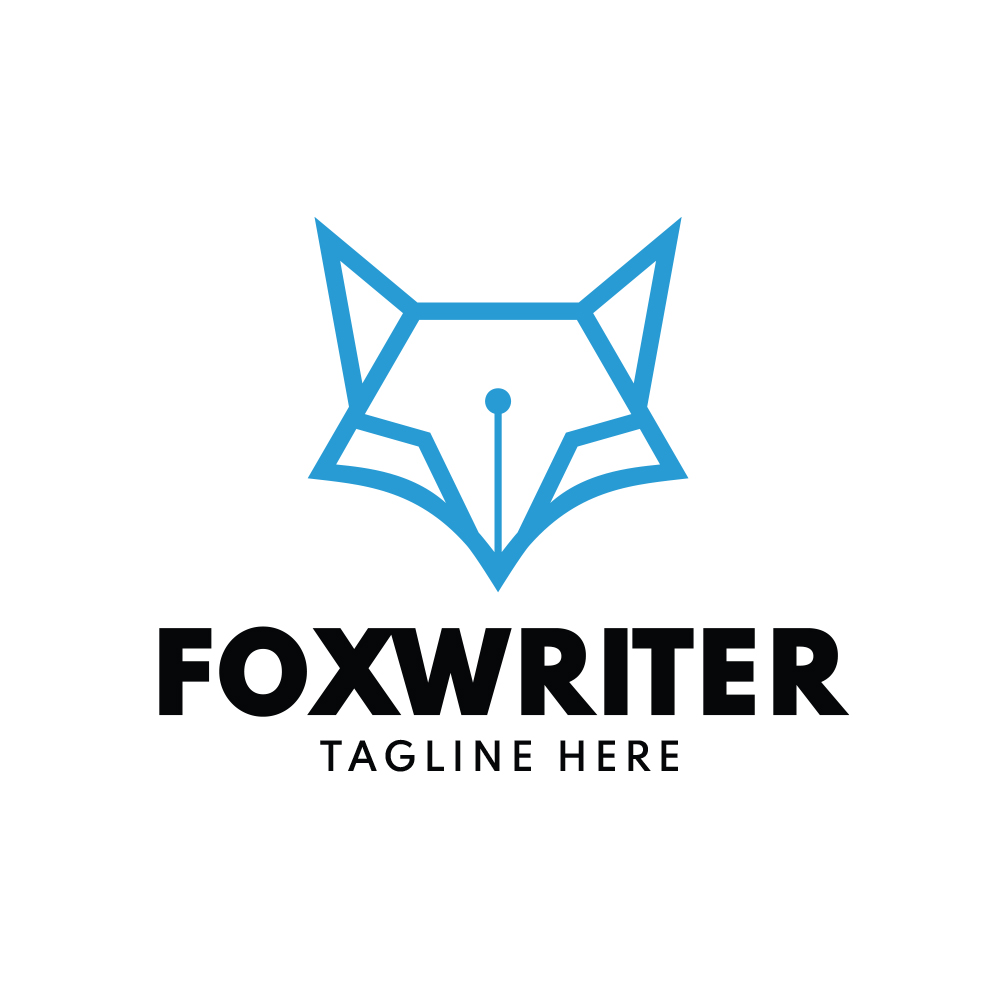 fox writer logo template design 04