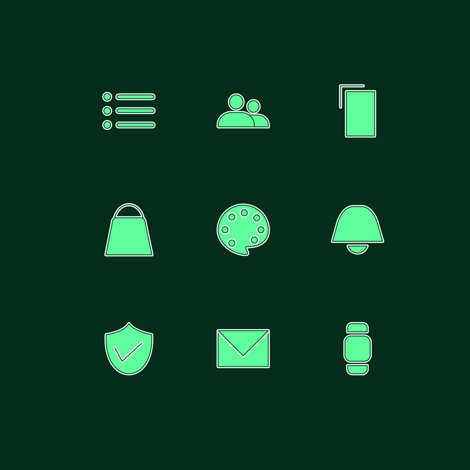 Free green app icons cover image.