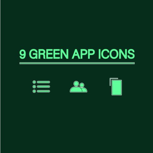 Free green app icons main cover.