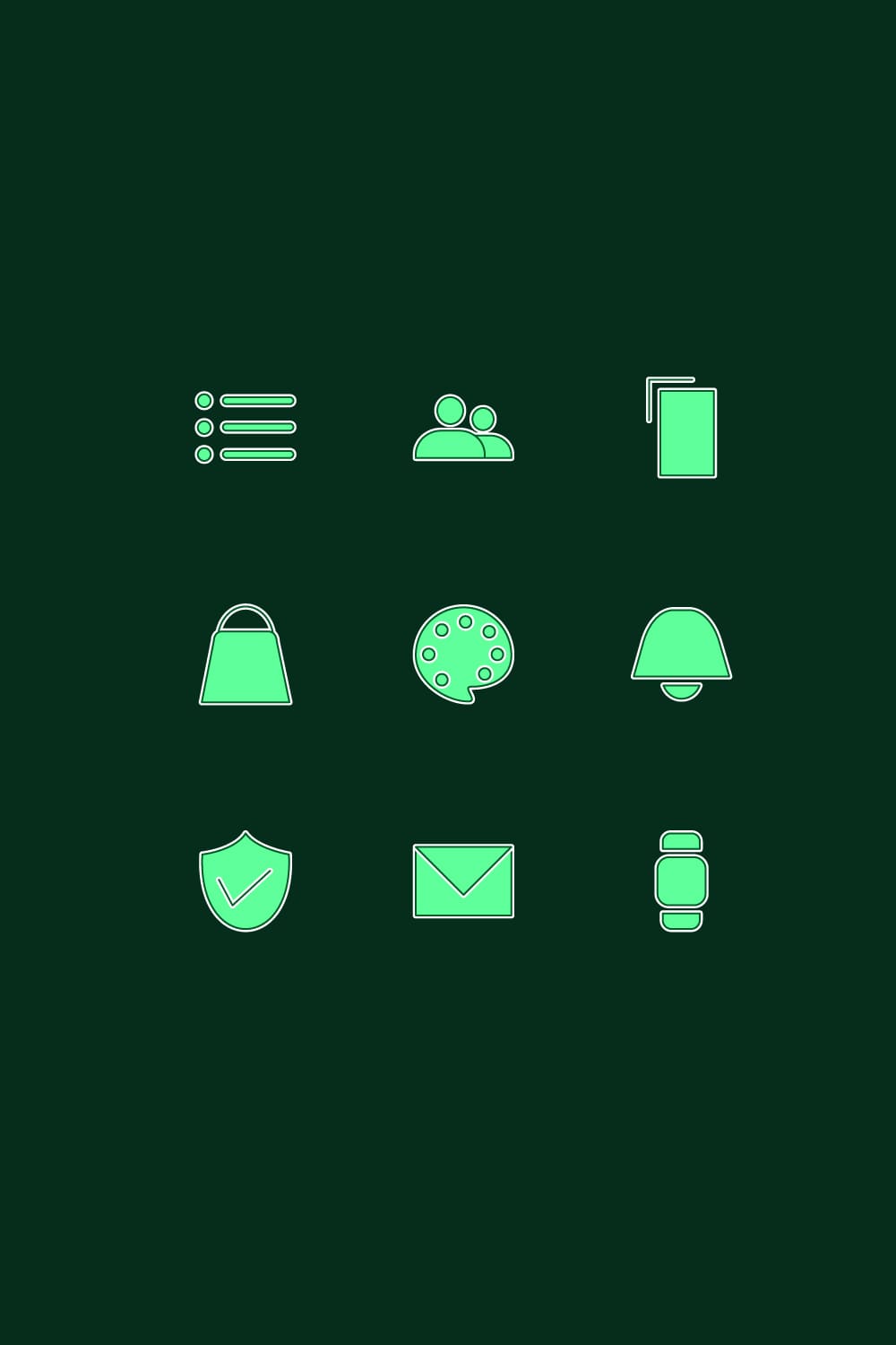 Free Green App Icons.