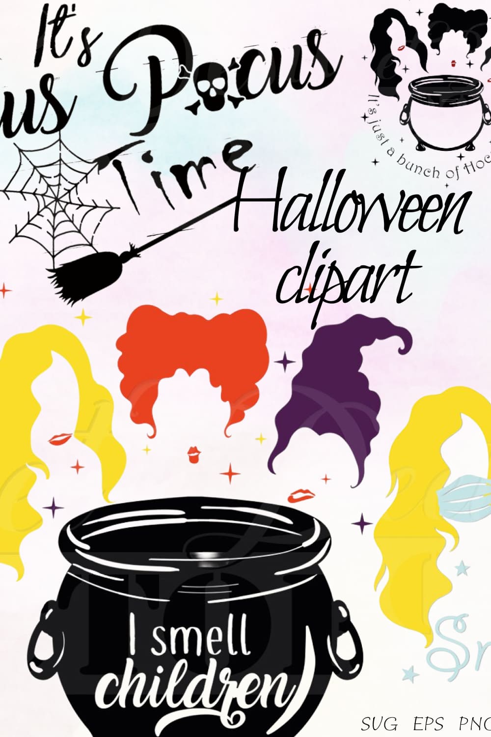 Hocus Pocus SVG, Halloween Clipart.