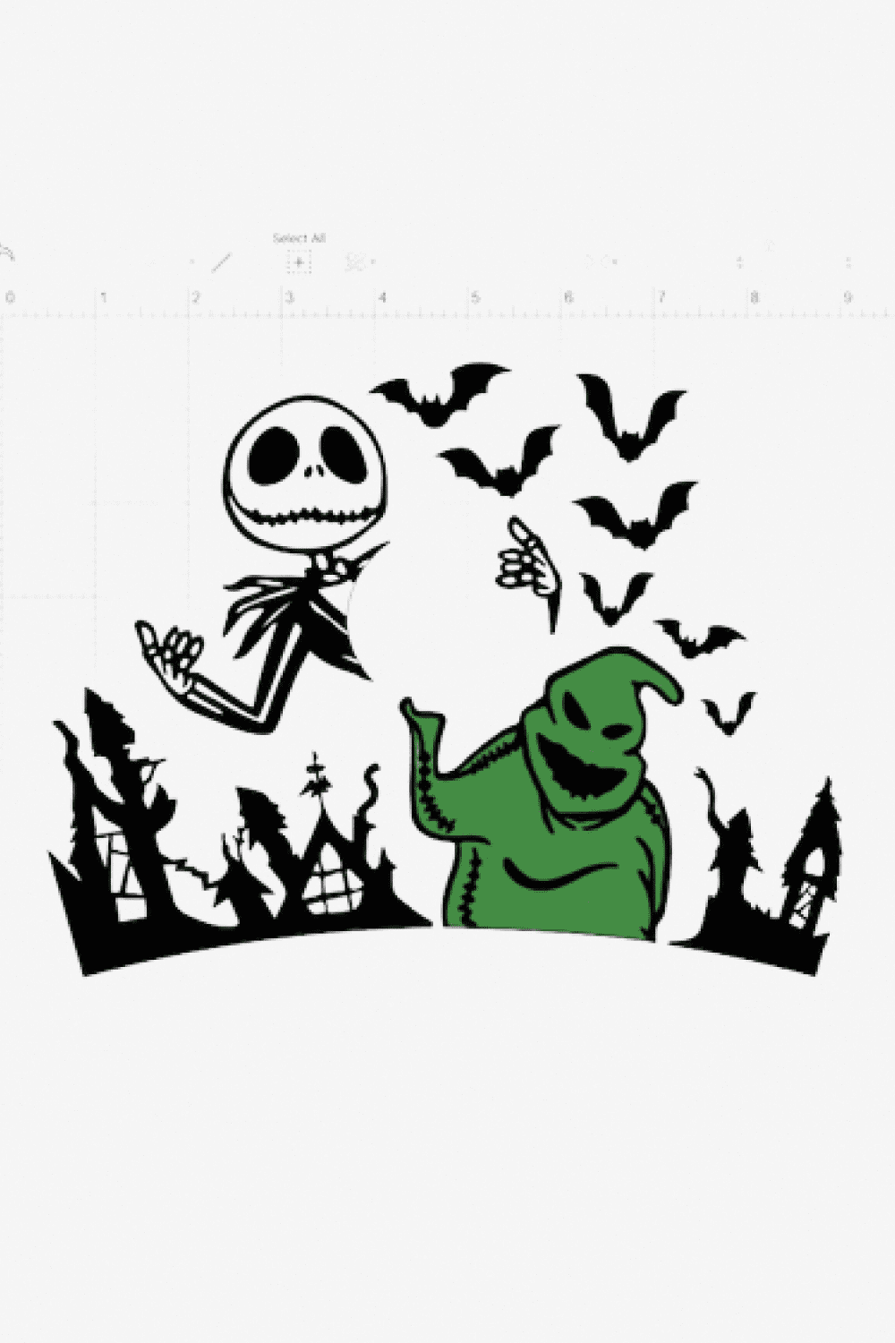 Jack And Oogie Boogie's Starbucks Cold Cup SVG.