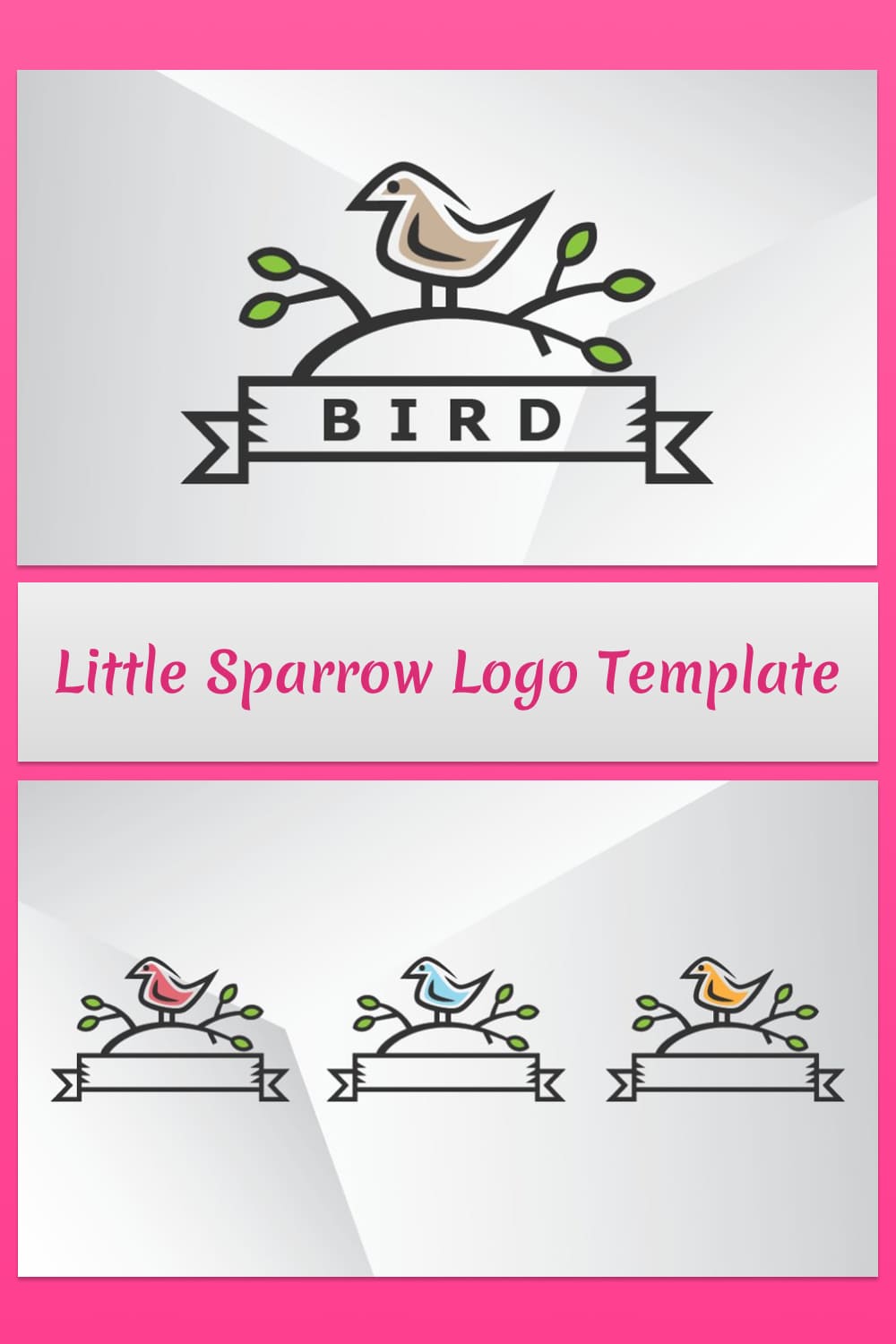 little sparrow logo template 04