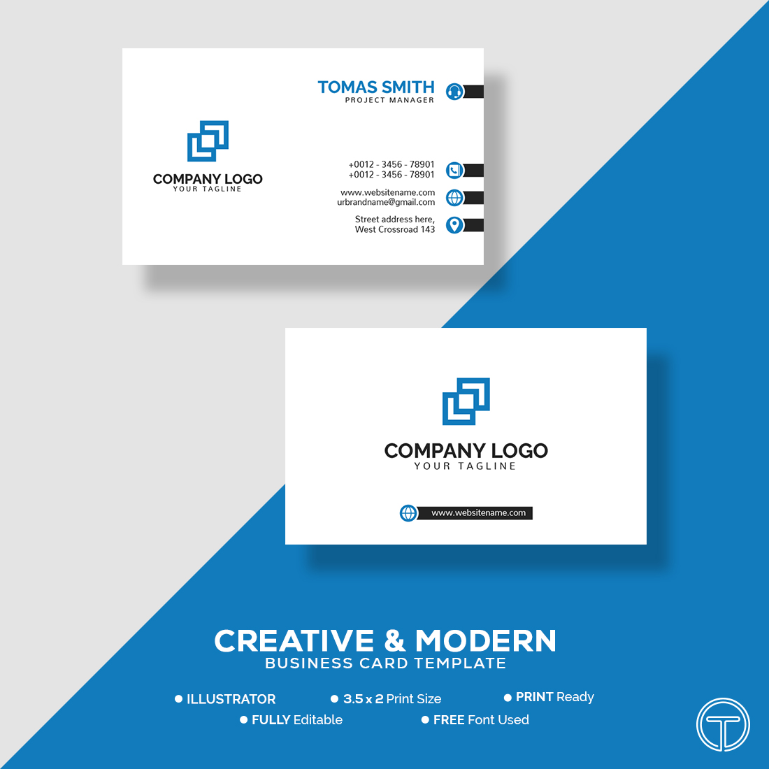 luxury corporate editable business card design template 1 1