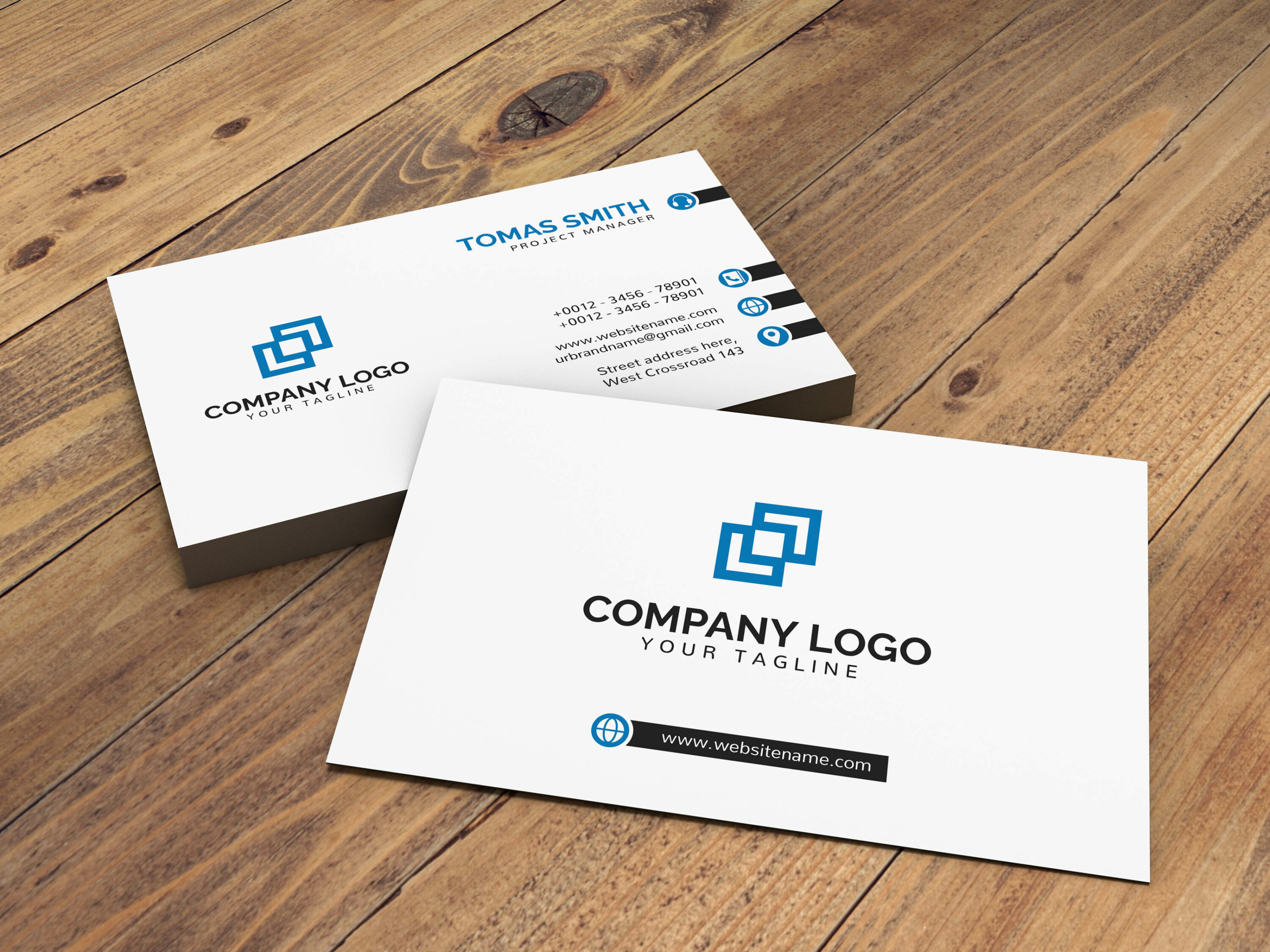 luxury corporate editable business card design template 4