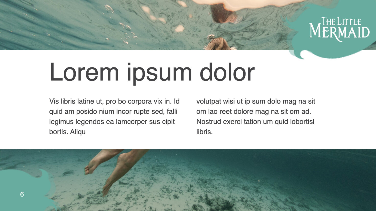 Mermaide Slide Mermaid Disney Presentation: 50 Slides PPTX, KEY, Google Slides ...