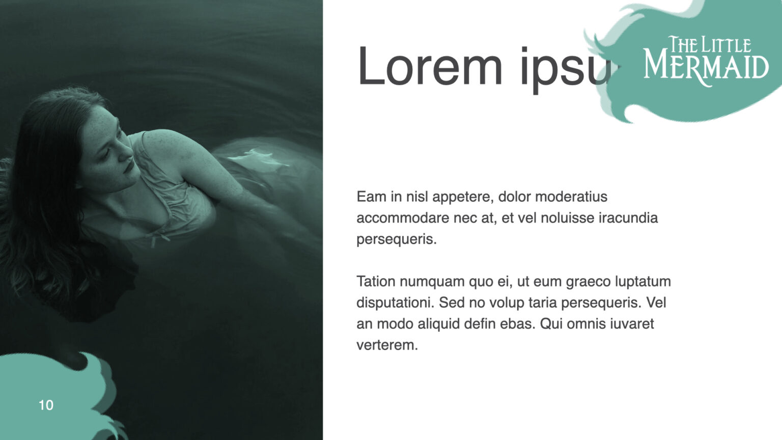 Mermaide Slide Mermaid Disney Presentation: 50 Slides PPTX, KEY, Google Slides ...