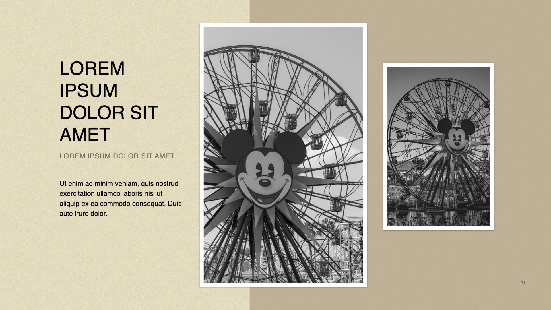 Retro Mickey Disney Presentation: 50 Slides PPTX, KEY, Google Slides.