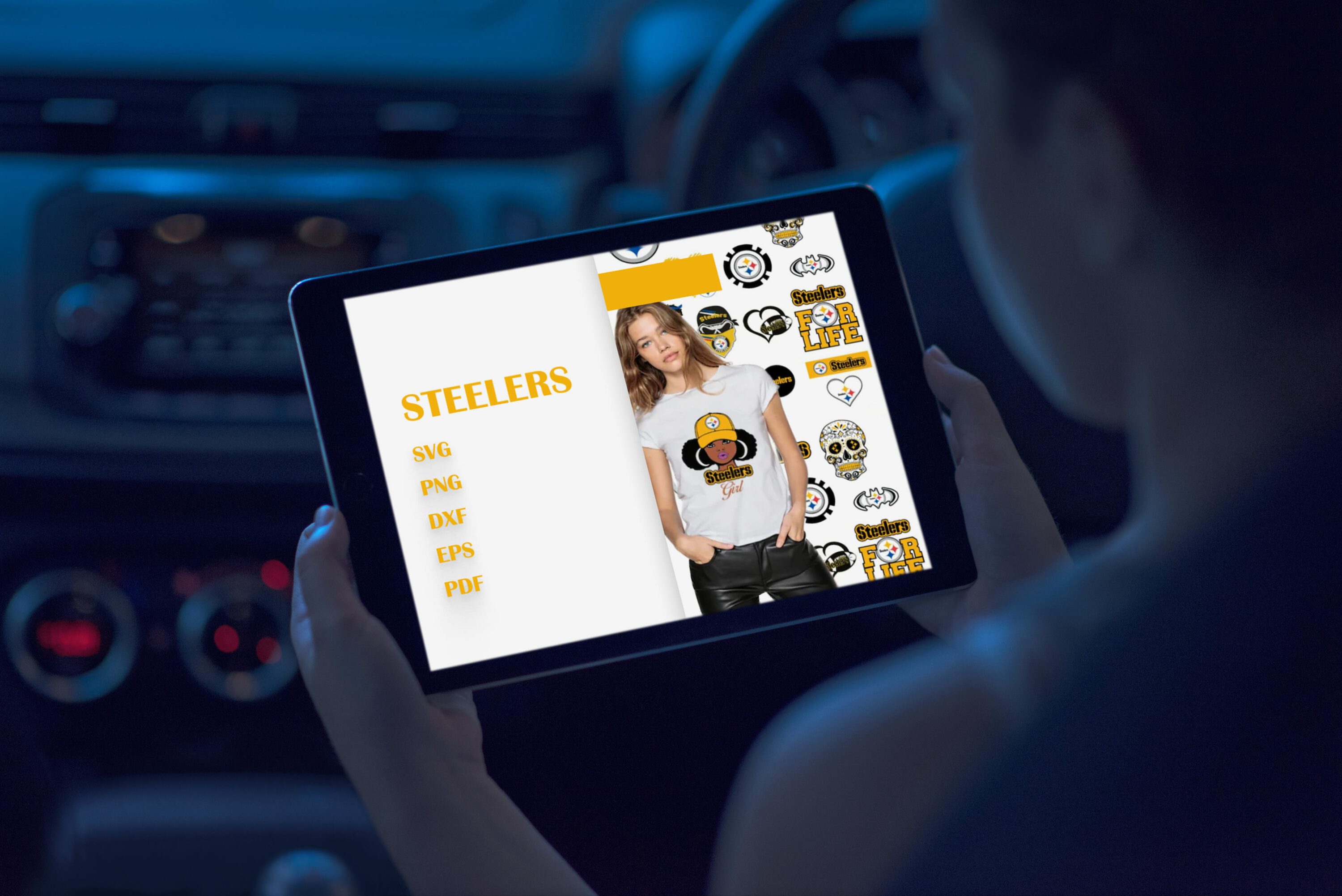 Steelers Logo Bundle Svg - tablet.