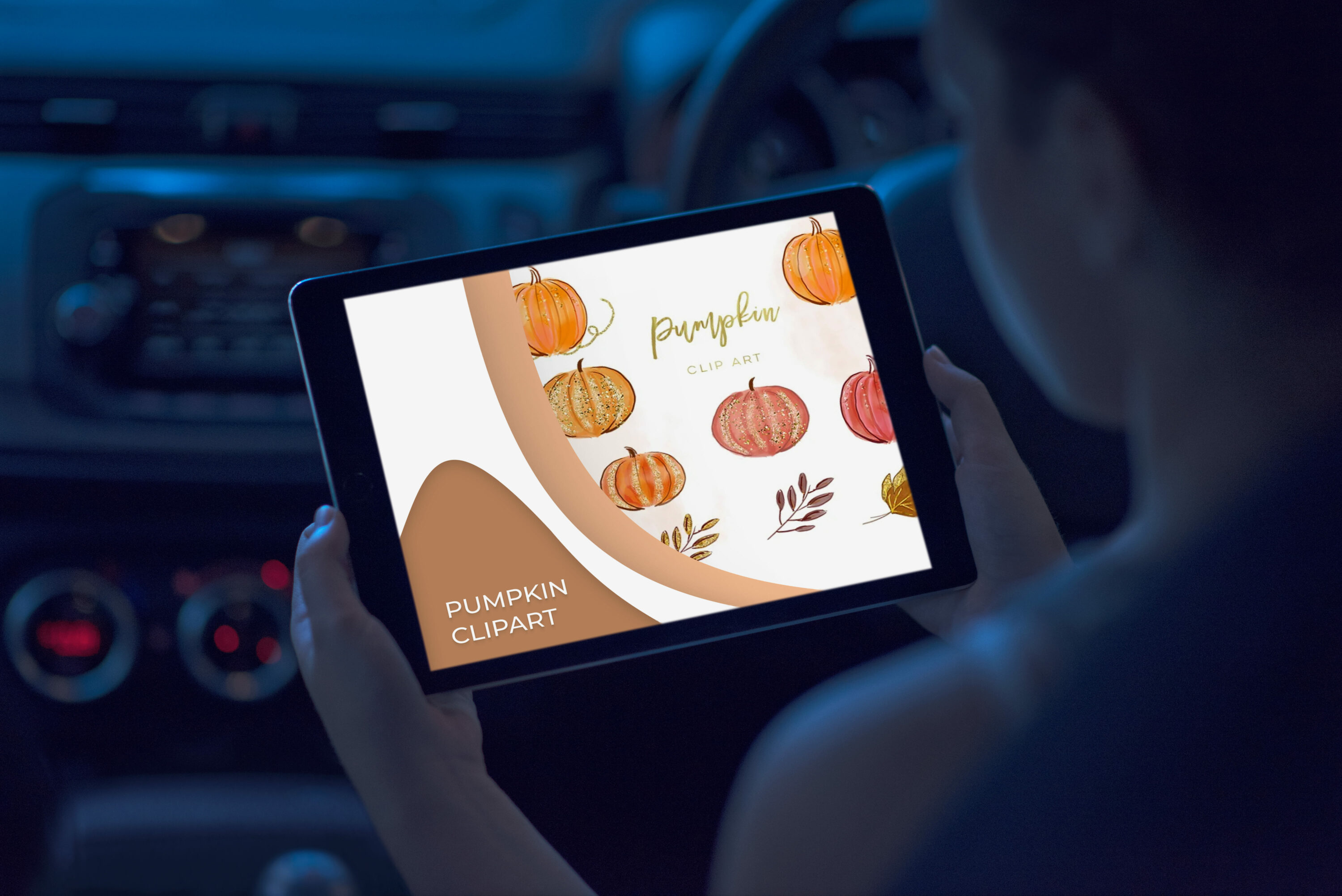 Pumpkin Clipart - tablet.