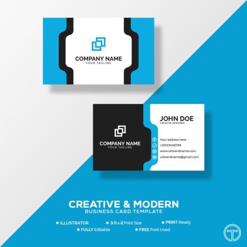 modern business card design template vector image 1