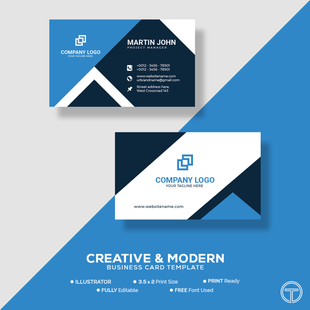 Modern Business Card Vector Design Templates - MasterBundles