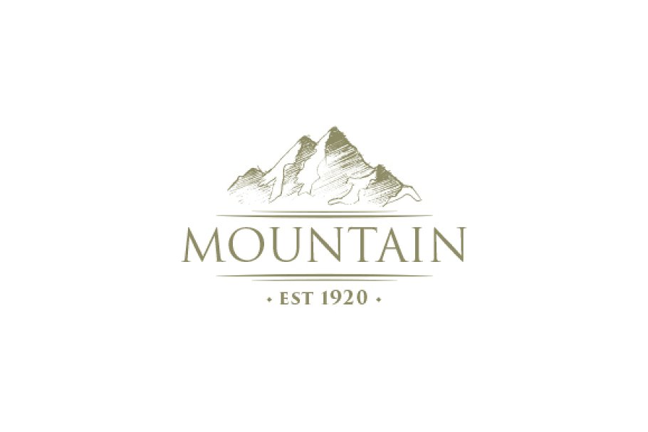 The main image preview of Mountain Badge Label Logo.