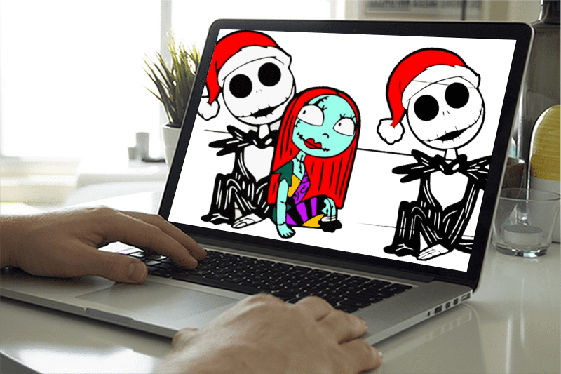 Nightmare Before Christmas svg - laptop.