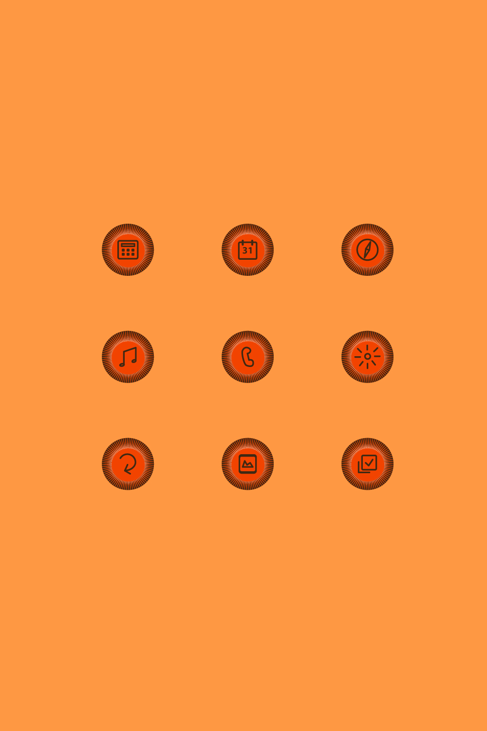 orange app icons pinterest