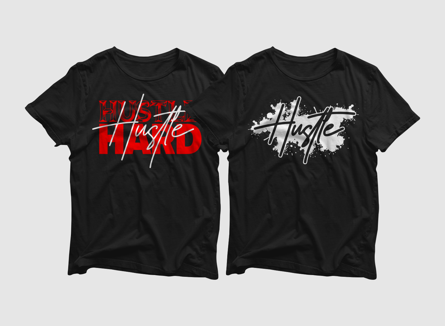 20 Hustle T-Shirt Bundle 100% Vector - Lettering Typography