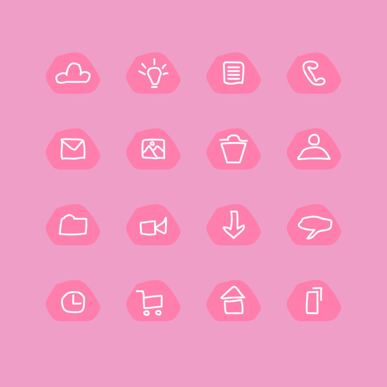 Free Pink App Icons – MasterBundles