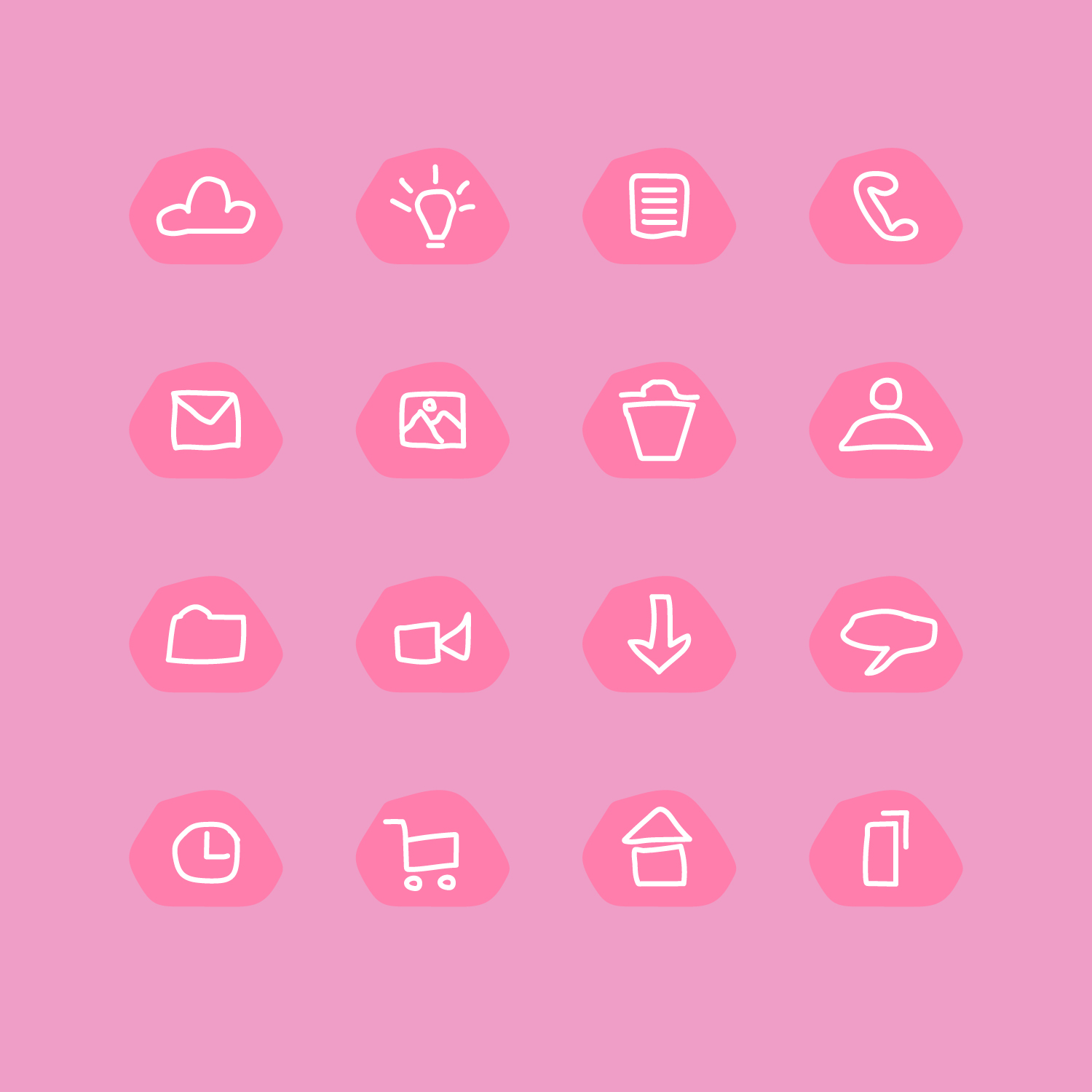Free pink app icons cover image.