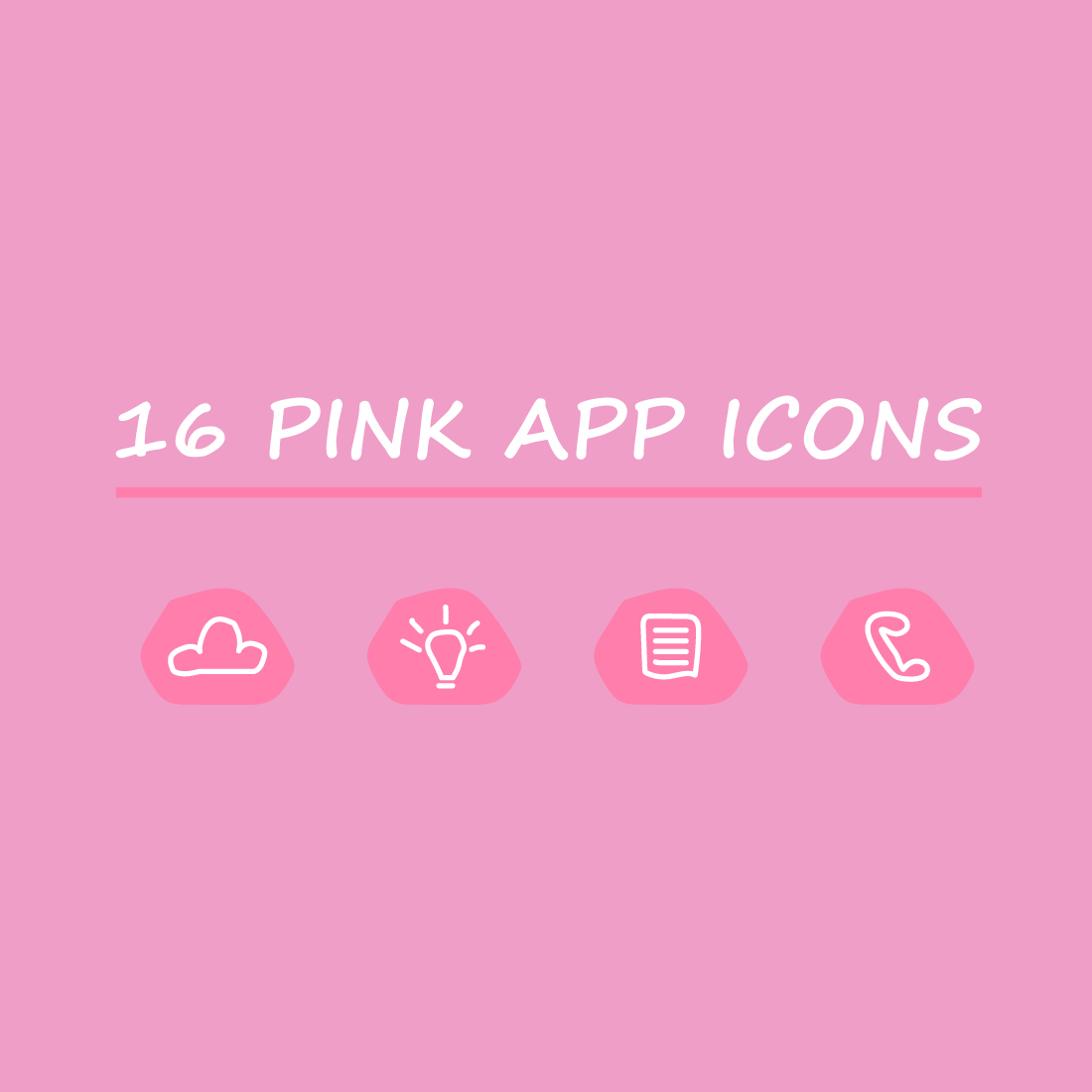 Free pink app icons main cover.