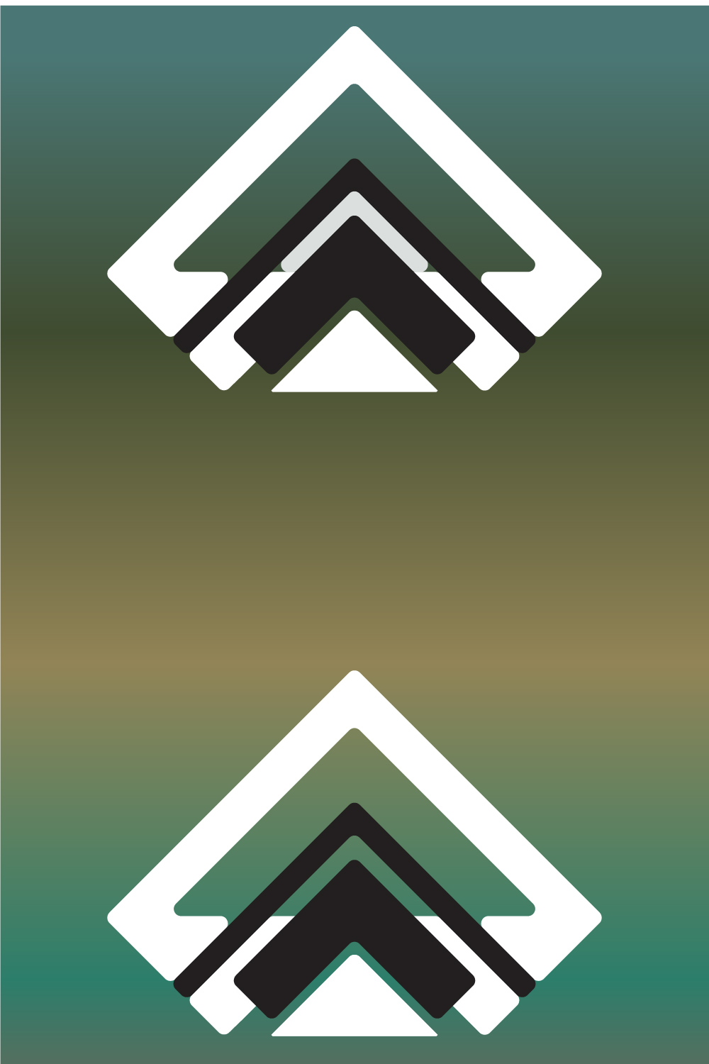 Triangle shape logo design for companies pint.