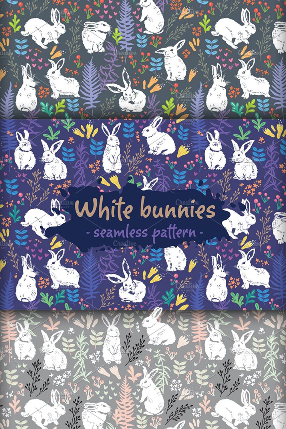 White Bunnies Pattern.