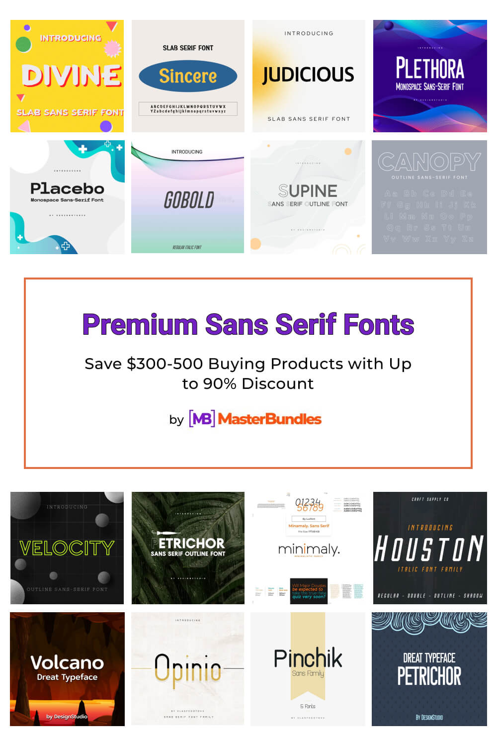 premium sans serif fonts pinterest preview.